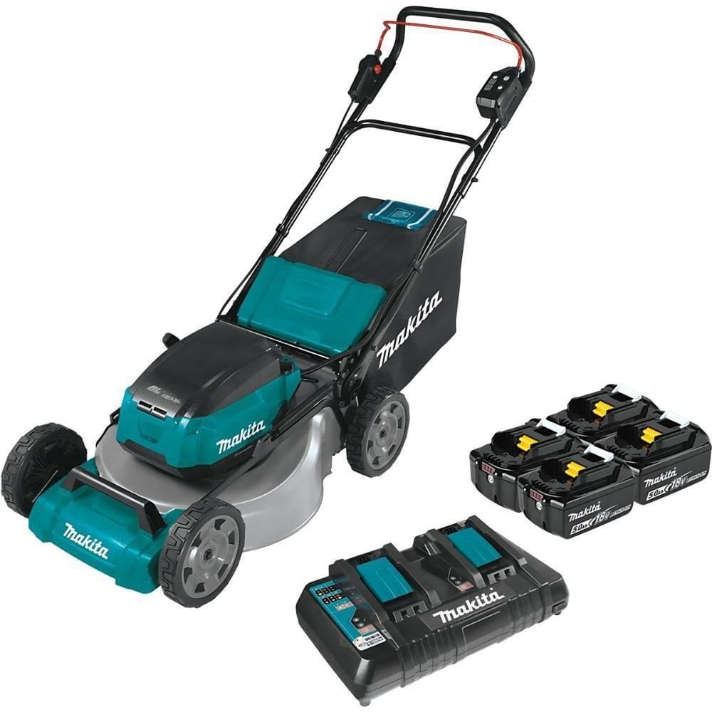 Carrinho Cortador Grama 532mm Sem Fio 36v 1,6kw 4 Baterias Coletor Carregador Dlm532pt4 220v Makita