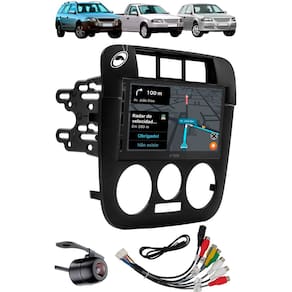 Multimídia Vw Gol Saveiro Parati G4 Com Espelhamento + Moldura + Câmera Ré - Preto ou Prata