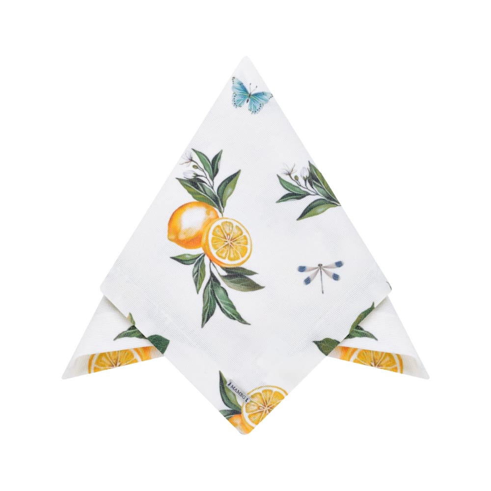 Guardanapo Em Tecido Linhão Estampado 45x45cm Mameg Positano