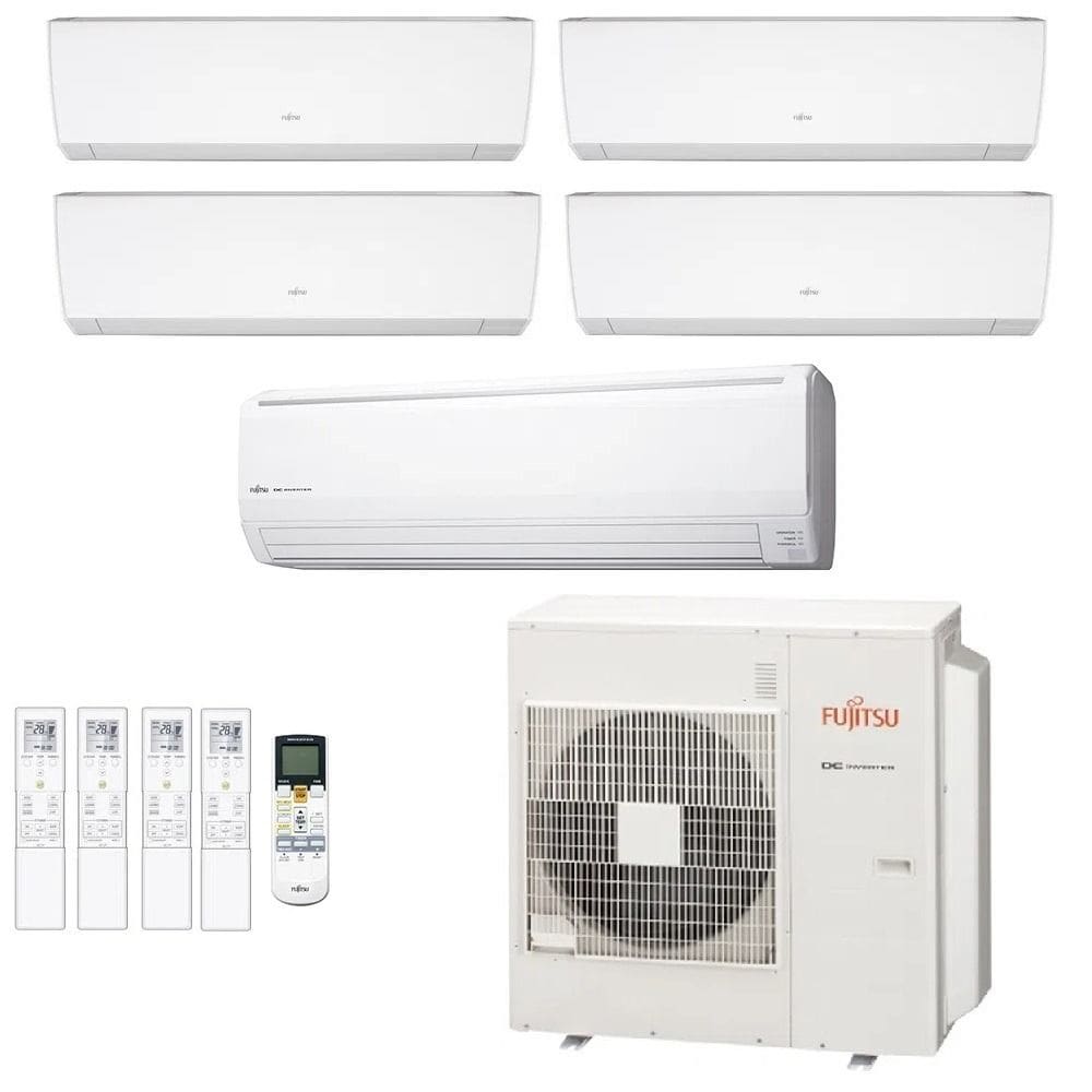 Ar-Condicionado Multi Split Inverter Fujitsu 45.000 (2x Evap HW 7.000 + 2x Evap HW 12.000 + 1x Evap HW 24.000) Quente/Frio 220V