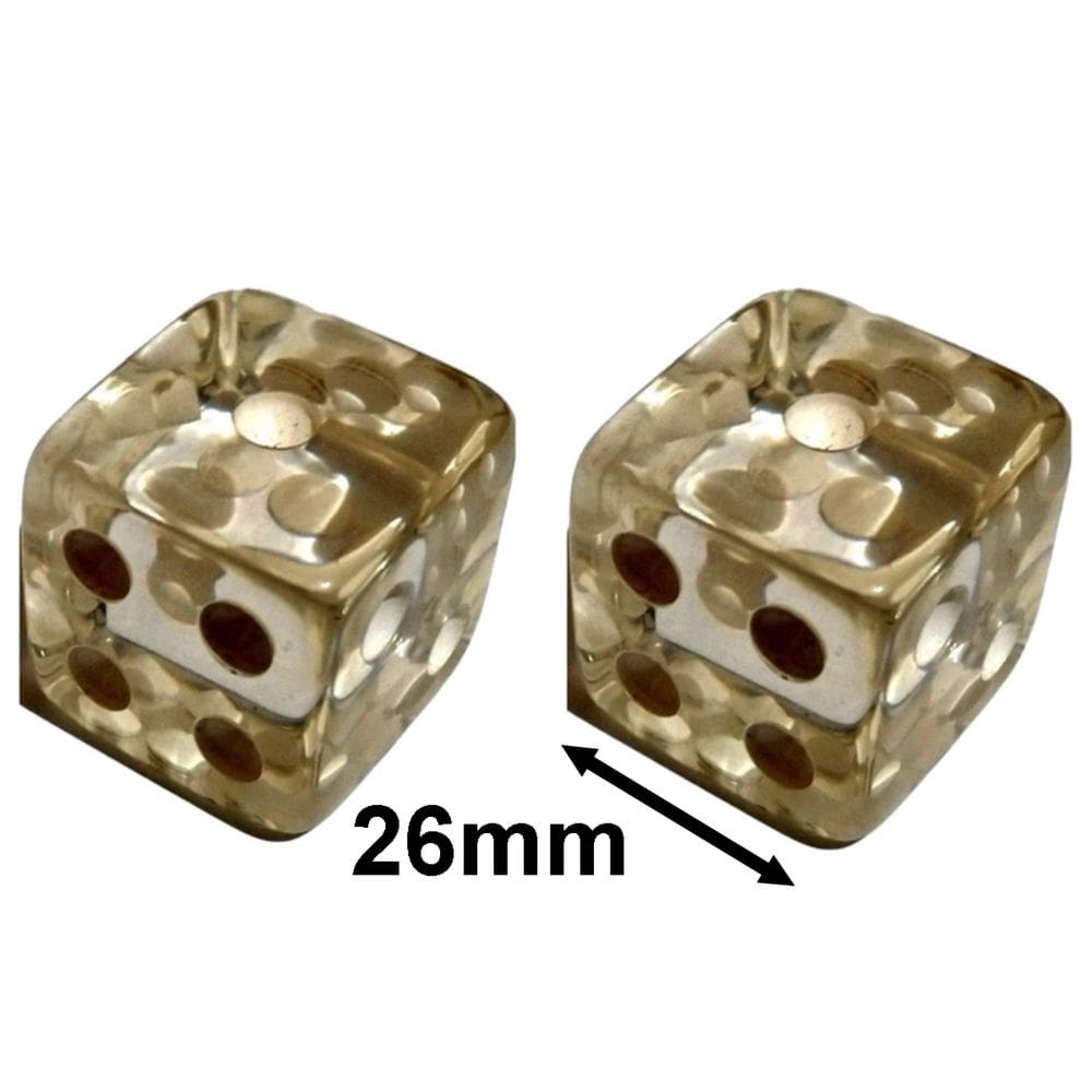 2 Jogo De Dado 26mm (2,6cm) Transparente - EJ Games