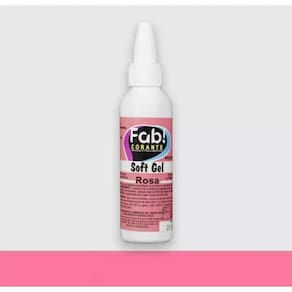Corante Liquido em Gel Comestível Concentrado Soft Gel Fab 60g Rosa