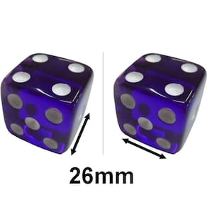2 Jogo De Dado 26mm (2,6cm) Roxo Translúcido - EJ Games