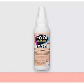 Corante Liquido em Gel Comestível Concentrado Soft Gel Fab 60g Salmão
