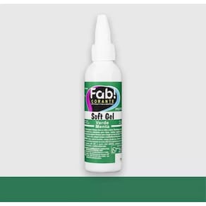 Corante Liquido em Gel Comestível Concentrado Soft Gel Fab 60g Verde Menta