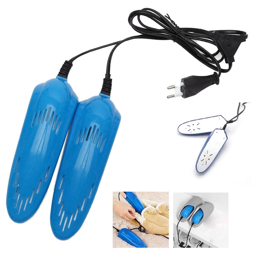 Secador de Sapato Eletrico Calçado Palmilha Meia Pantufa Higienico Limpeza Previne Odor Esterilizador Desumidificador Portatil Bolsa Mala Viagem