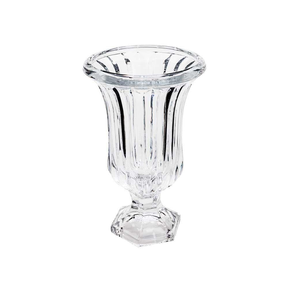 Vaso Decorativo Com Pé Vidro Renaissance Lyor