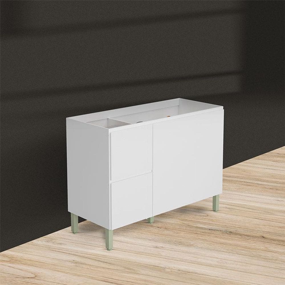 Balcão para Pia Ambiente Art 120cm Branco Ártico - Kits Paraná