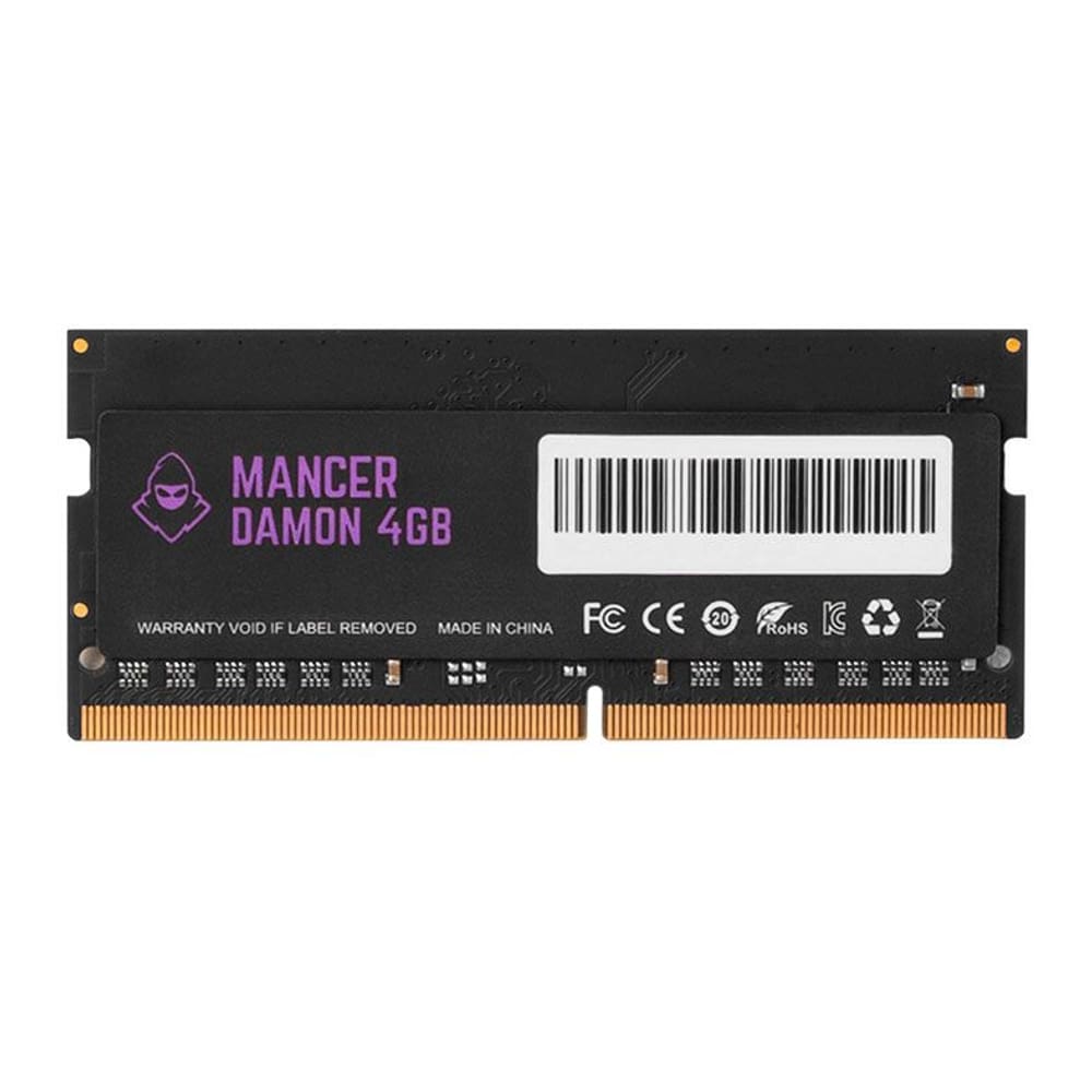 Memória Para Notebook, Damon, 4GB, 2666MHz, DDR4, CL19, Preto - Mancer