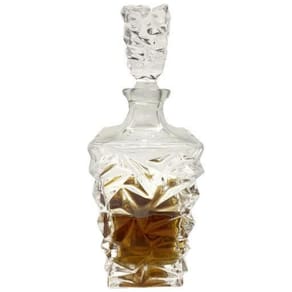 Garrafa Para Whisky Ou Licor Em Vidro Com Tampa