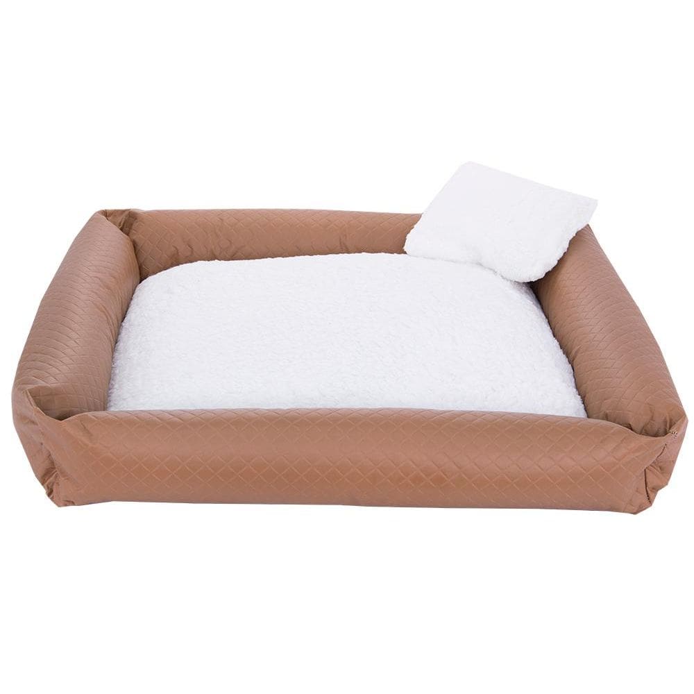 Cama Para Pet Cães E Gatos Sherpa Porte Grande Caramelo [F101]