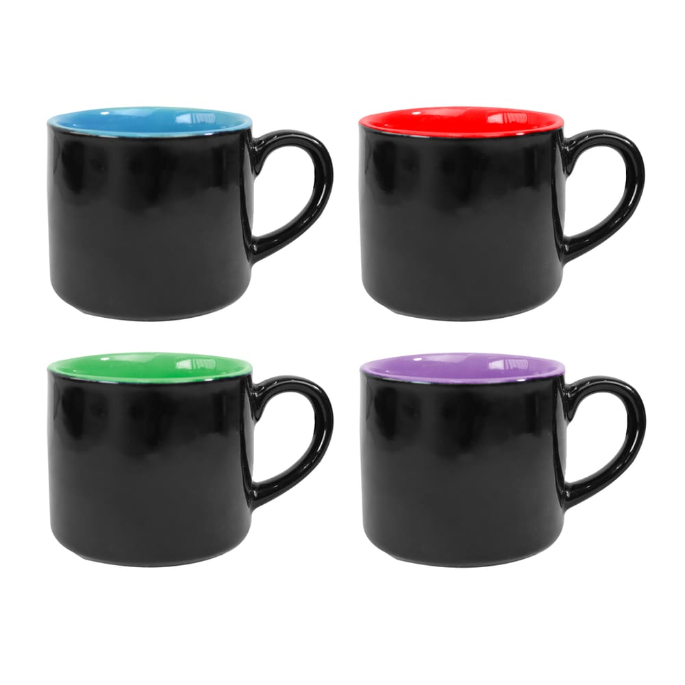 Jogo De Mini Xícaras De Café De Porcelana 4 Pçs 90ml