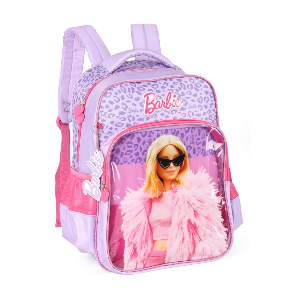 Mochila de Costas Escolar Barbie Fashion Lilás - Luxcel