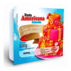 Pasta Americana Colorida Extra Macia Arcolor 500gr Azul - Cores Intensas e Vibrantes