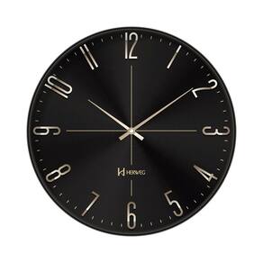Relógio de Parede Preto Brilhante Herweg 4607-035
