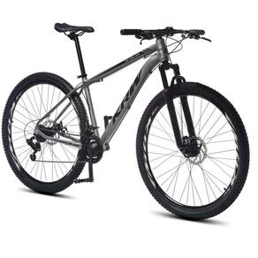 Bicicleta Aro 29 Krw Alumínio 24 Vel Freio A Disco X52 Cor:grafite/preto Fosco;tamanho Quadro:17 Grafite/preto Fosco