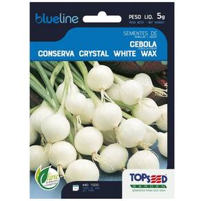 Sementes de Cebola Crystal White Wax Blueline TOPSEED