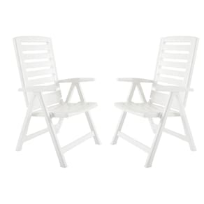 Kit 2 Poltronas Ipanema Reclinável Dobrável Praia Jardim Varanda 5 Posições