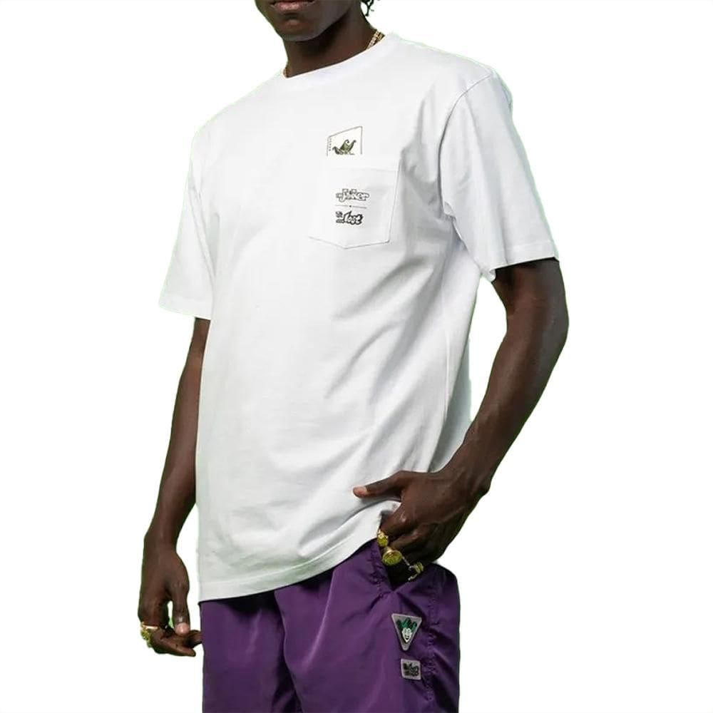 Camiseta Lost Joker Cards Bolso SM25 Masculina Branco