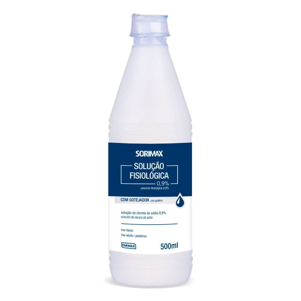 Soro Fisiológico 0,9% Sorimax Farmax com 500ml