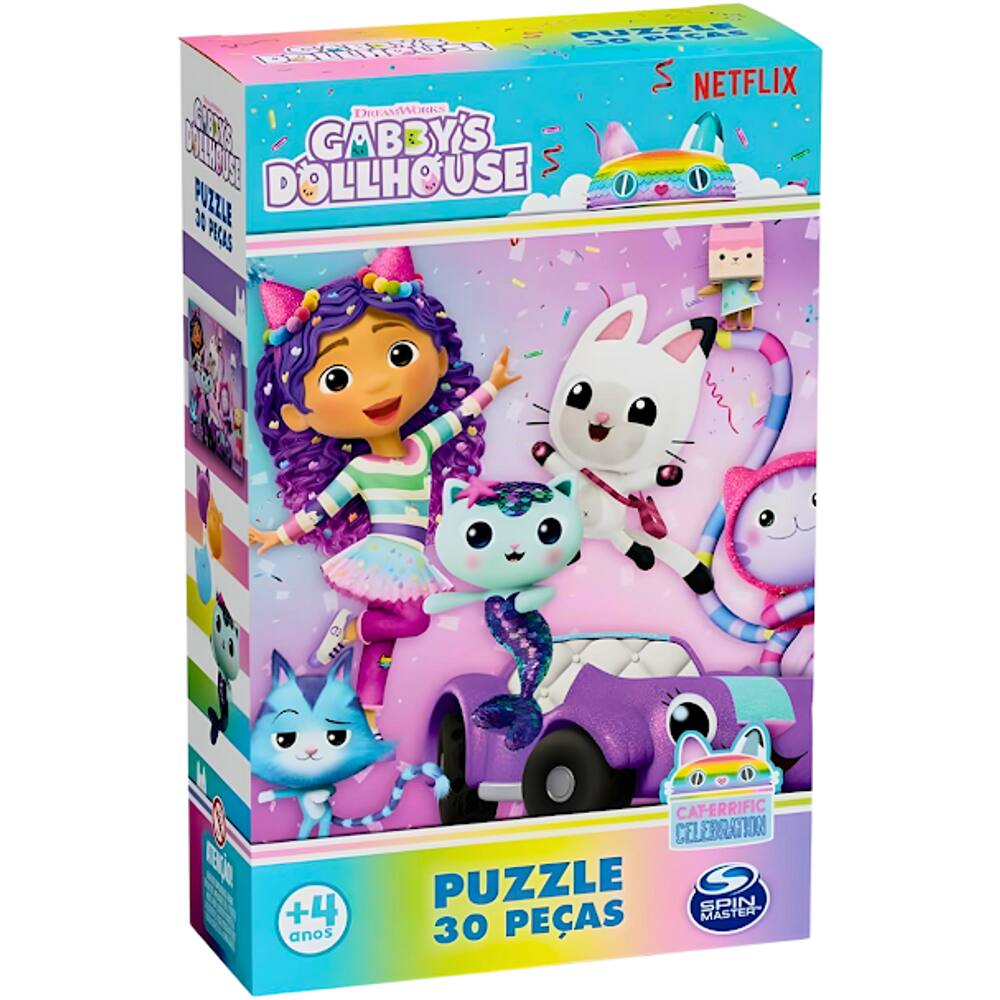 Quebra Cabeça Puzzle 30 Peças Gabby`s Dollhouse Grow