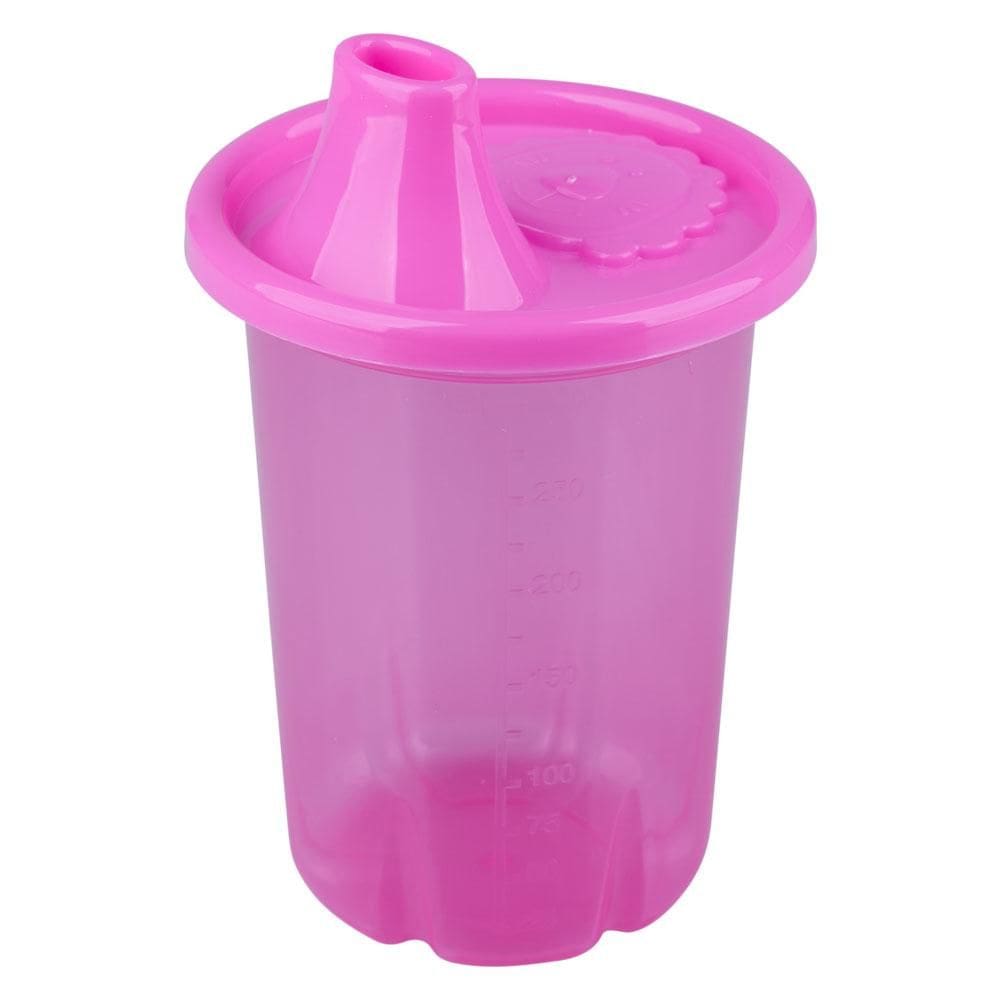 Copo Infantil Grande com Bico 300ml Rosa LP House