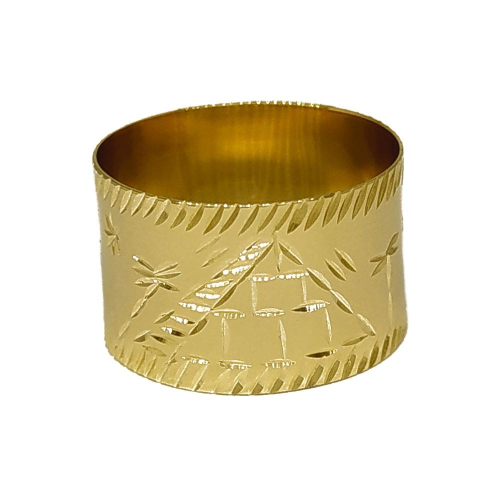 Anel Em Ouro 10k 416 Escrava Amarelo 12mm