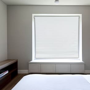 Persiana Rolo Branca 140 (L) x 160 (A) cm Cortina Blackout Cobre 100% da luminosidade 1,40 X 1,60