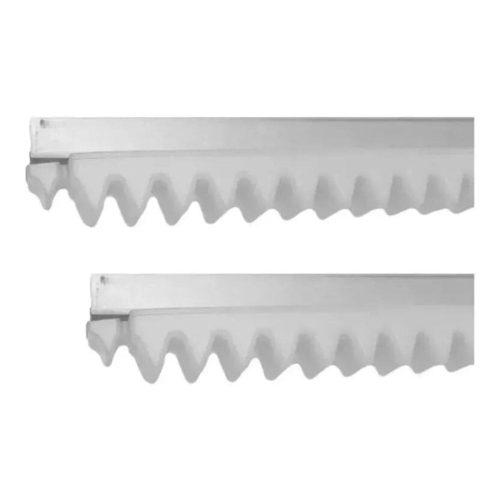 4 Metros De Cremalheira Industrial Com Gomos Nylon Branco