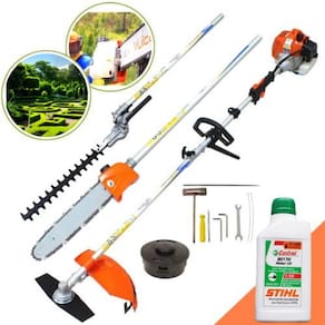 Roçadeira & Podadora de Galhos, Cerca Viva, Cortador de Grama e Mato Vulcan VRM330 33cc + Oleo Stihl 2T