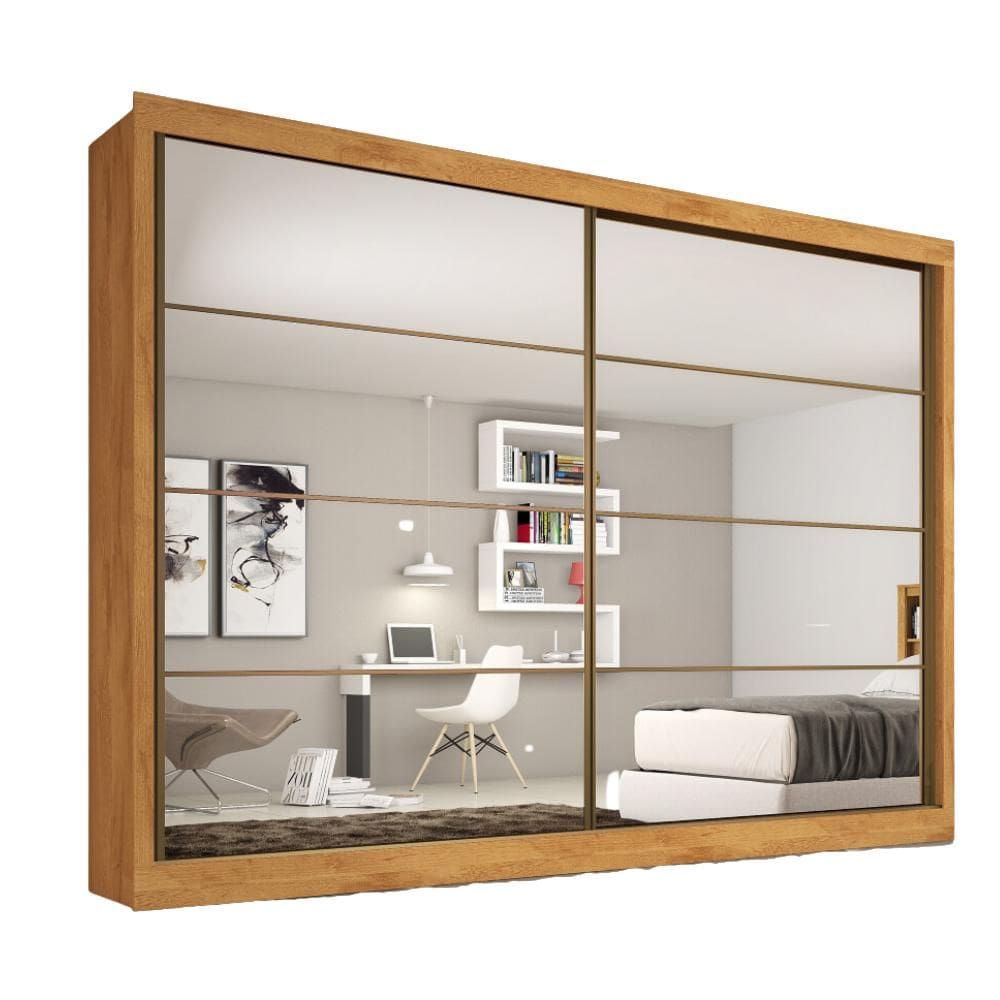 Guarda Roupa Sevilha 2 Portas Com Espelho MDF - MadeMarcs