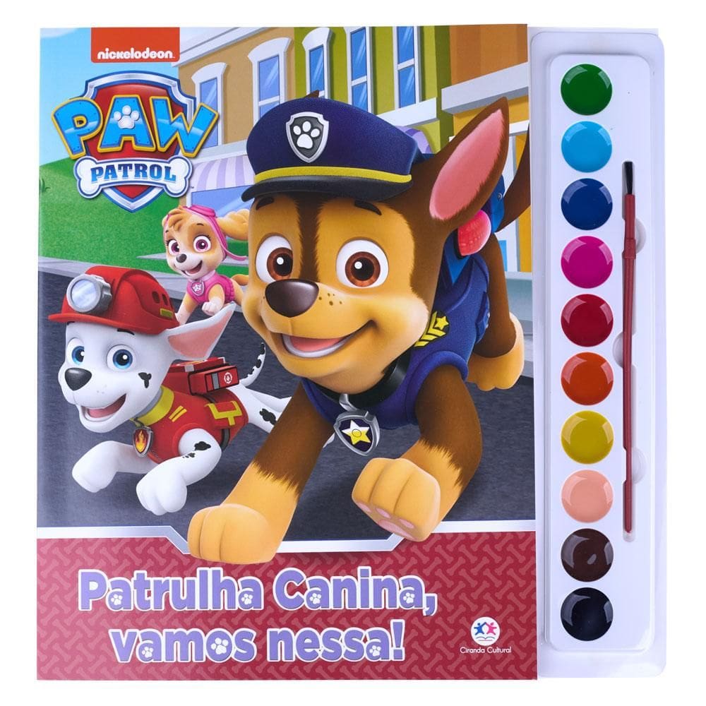 Livro Aquarela Patrulha Canina Ciranda Cultural
