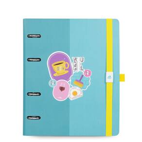 Caderno Argolado A5 ótima Meu Apartamentinho Azul