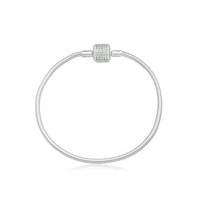Pulseira para Berloques com Zircônias em Prata 925