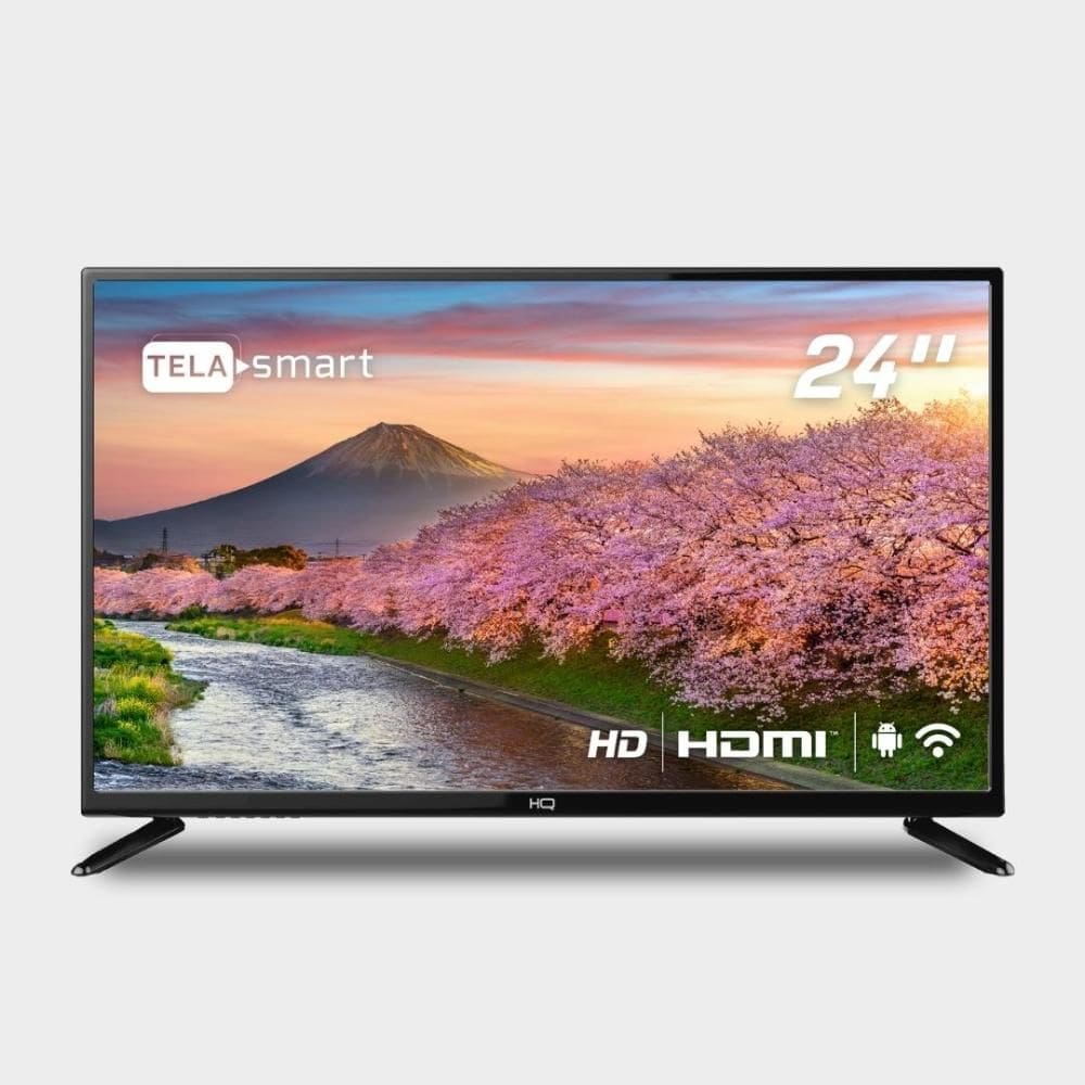 Smart TV LED 24" HQ 2 HDMI 2 USB WI-FI Android 11 e Processador Quad Core