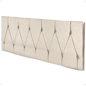 Cabeceira Parede Capitonê Estofado Suede Cama Box Queen 1,60 Quarto Casal Decoração Retrô - Areia - RPM