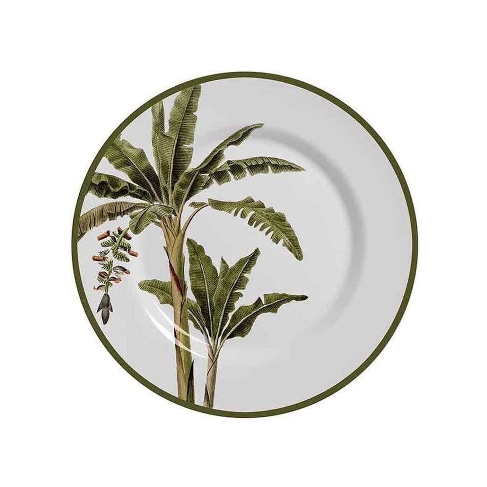 Prato De Sobremesa De Cerâmica 20cm Malibu Coqueiro Alleanza