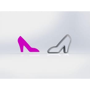 Cortador Sapatinho de Cristal Cinderela Barbie Tamanho 4cm