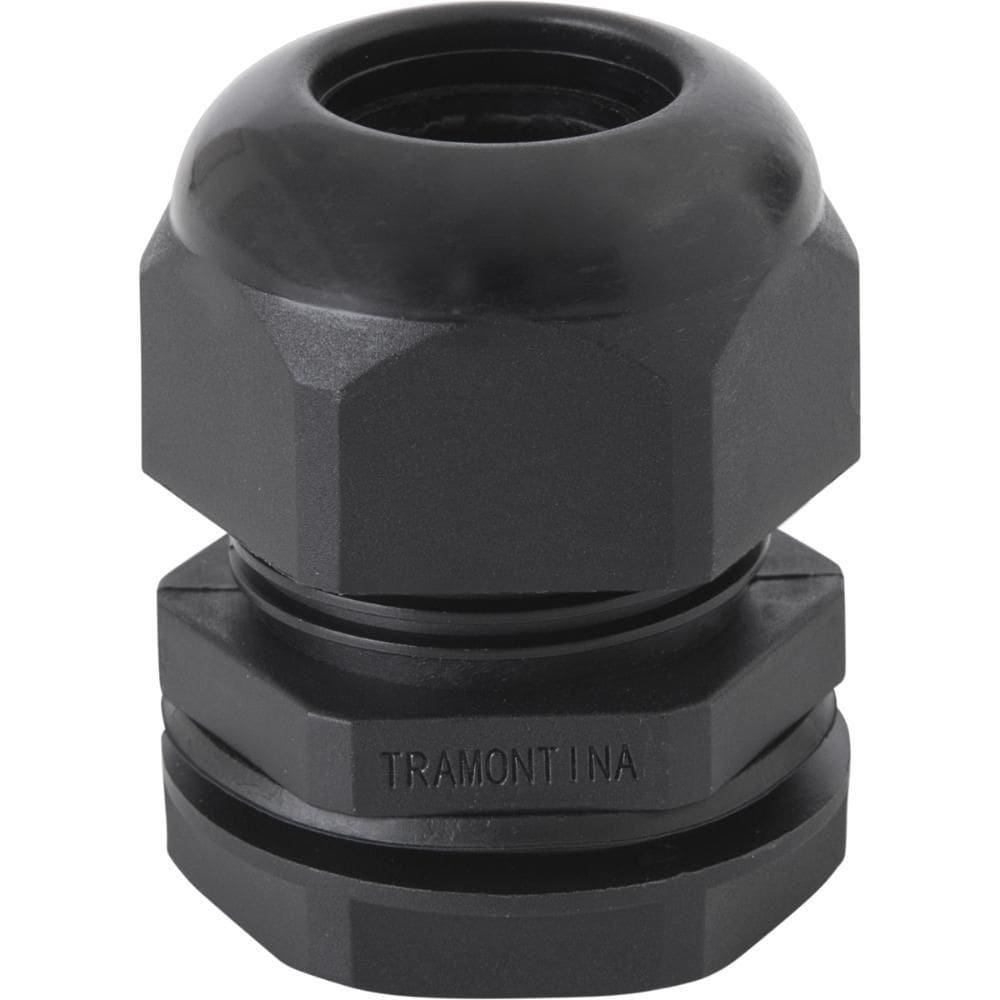Conector Prensa-cabo 2 Polegadas Tramontina Em Termoplástico Preto Com Bucha