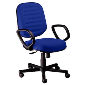 Cadeira Diretor Gomada com Braços Linha Blenda Azul