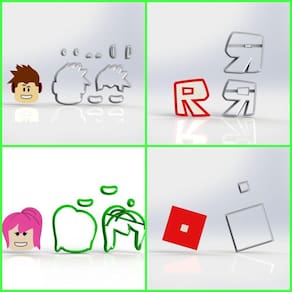 Cortador Kit Roblox - 4 Modelos Modulares 6 Cm
