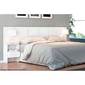 Cabeceira Cama Box Madeirado Casal Tulipa C/ 2 Gavetas Branco - Demóbile