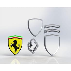 Cortador Escudo da Ferrari Modular Tamanho 6cm