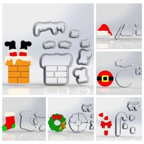 Cortador Kit Natal Imperdível 6 Modelos Mod 1 Tamanho 5cm
