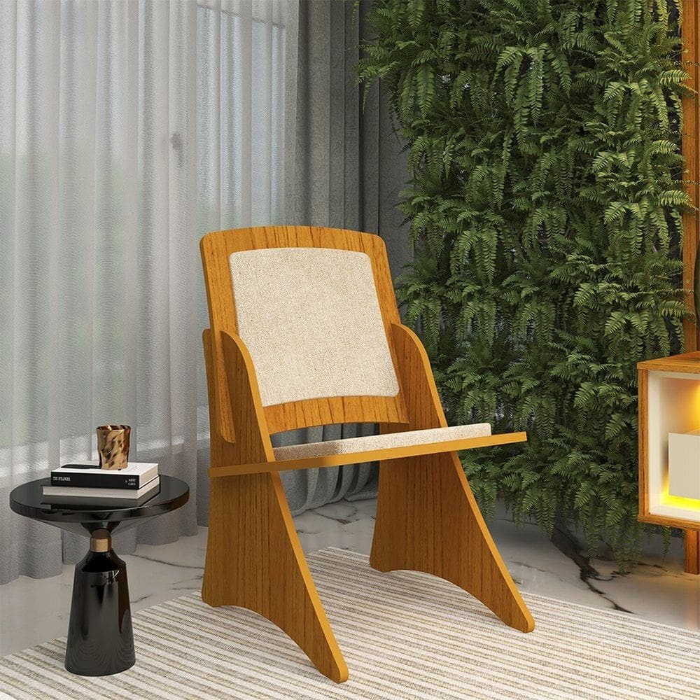 Poltrona Madrid para Sala de Estar Moderna Naturale