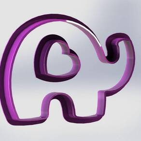 Cortador Elefante Tamanho 5cm