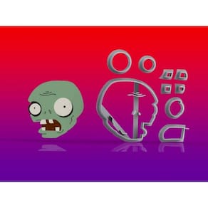 Cortador Plants Vs Zombies Zumbi Modular Tamanho 5 Cm