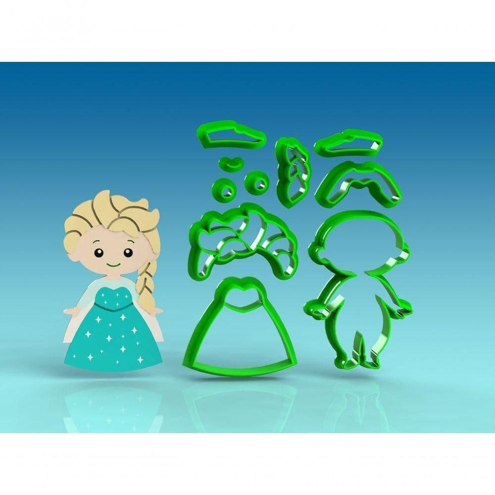 Cortador Princesa Frozen Elza Modular 8 Cm