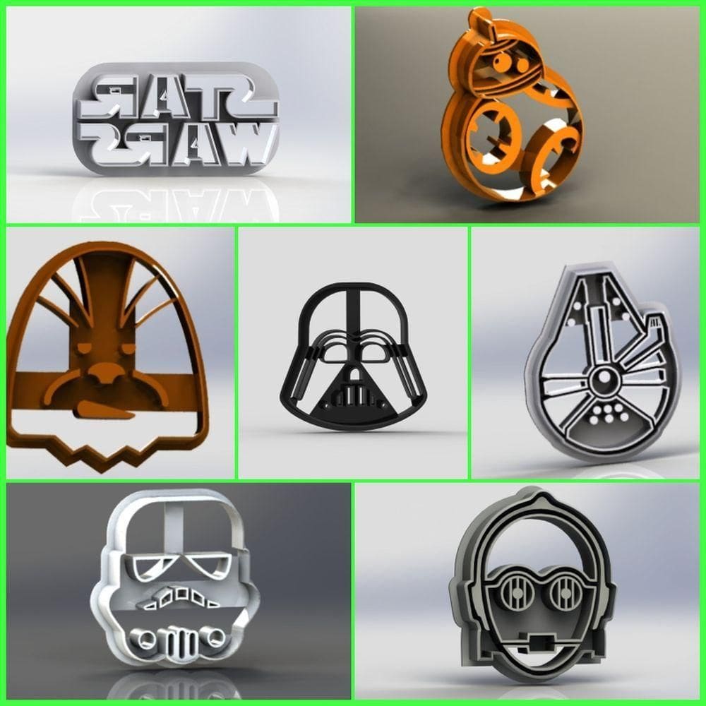 Cortador Kit Star Wars - 7 Modelos Tamanho 6 Cm