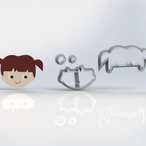 Cortador Monstros S/A Boo Modular Tamanho 5cm